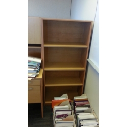 Birch Wood Grain 6 ft Book Shelf w Adjustable Shelves